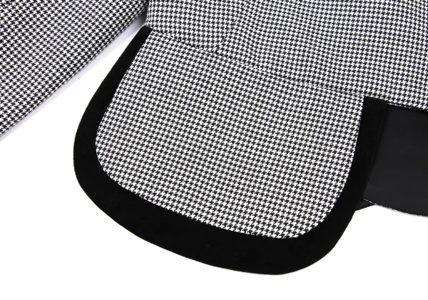 COMME des GARCONS Velour Switching Wool Houndstooth Jacket K-165142_012