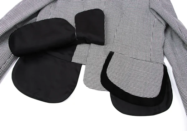 COMME des GARCONS Velour Switching Wool Houndstooth Jacket K-165142_016