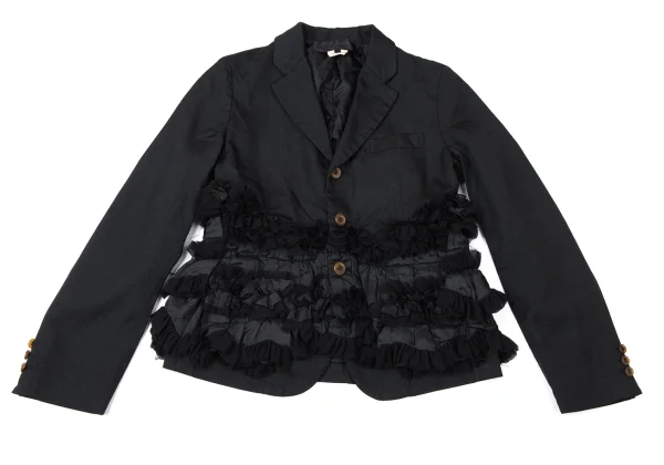 COMME des GARCONS Frill Design Glitter Striped Jacket K-165143_002