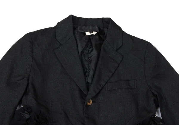 COMME des GARCONS Frill Design Glitter Striped Jacket K-165143_003