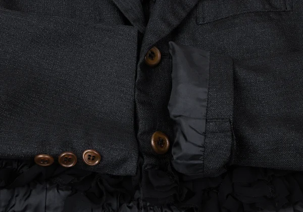 COMME des GARCONS Frill Design Glitter Striped Jacket K-165143_008