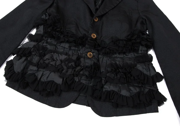 COMME des GARCONS Frill Design Glitter Striped Jacket K-165143_009