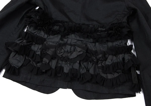 COMME des GARCONS Frill Design Glitter Striped Jacket K-165143_014