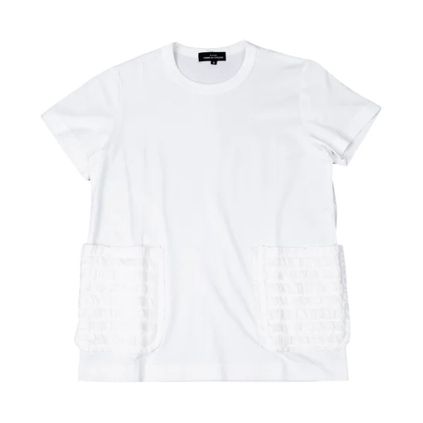 tricot COMME des GARCONS Frill Patch Pocket T-shirt White S K-165147_001