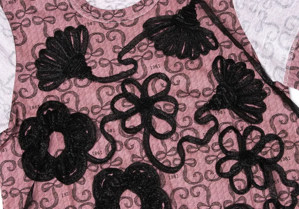 tricot COMME des GARCONS Floral Tapping Inside-out T-shirt K-165148_005