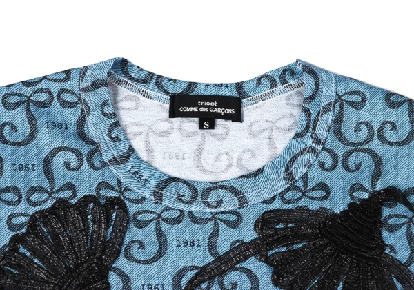tricot COMME des GARCONS Floral Tapping Inside-out T-shirt K-165149_003