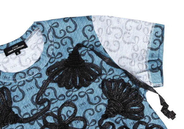 tricot COMME des GARCONS Floral Tapping Inside-out T-shirt K-165149_004