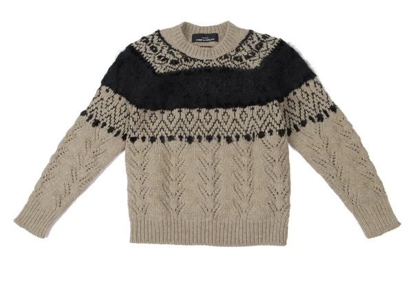 tricot COMME des GARCONS Wool Blend Nordic Knit Sweater K-165151_002