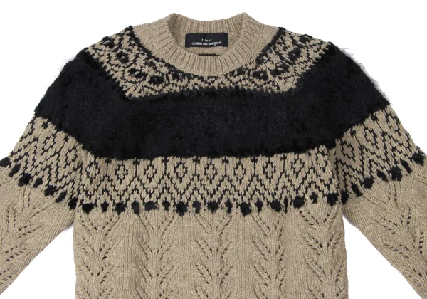 tricot COMME des GARCONS Wool Blend Nordic Knit Sweater K-165151_003