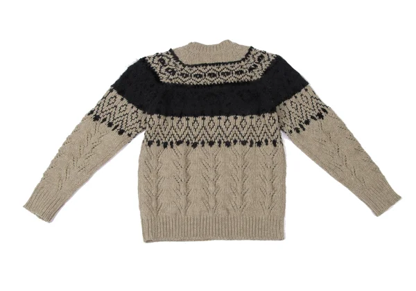 tricot COMME des GARCONS Wool Blend Nordic Knit Sweater K-165151_010