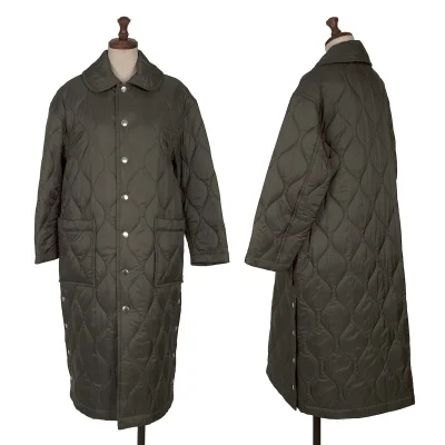 tricot COMME des GARCONS Check Lining Quilted Nylon Snap Coat