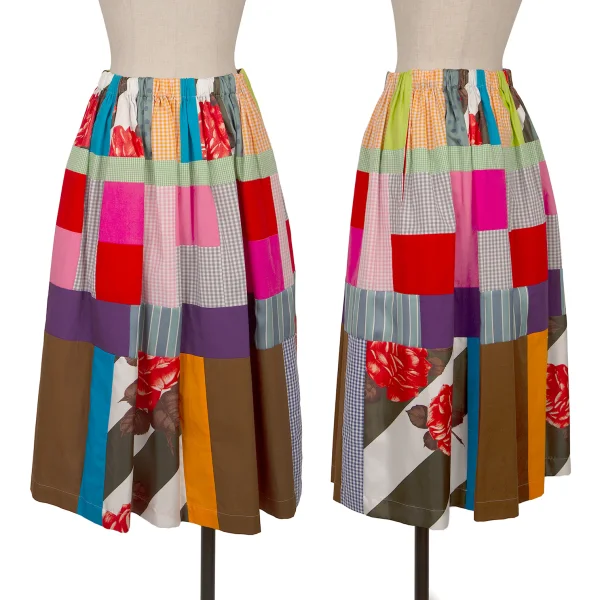 トリココムデギャルソンtricot COMME des GARCONS パッチワークフレア