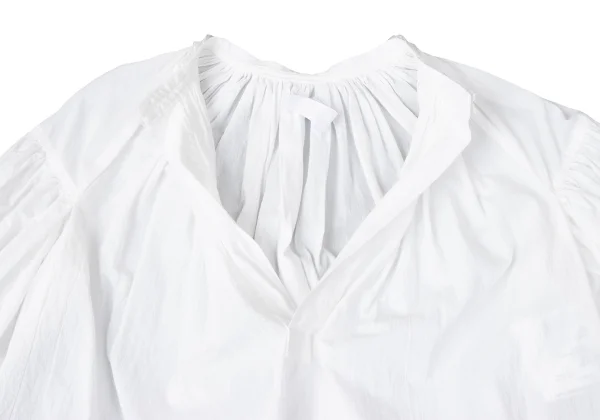 COMME des GARCONS ジョーゼット ブラウス タオtao ジョーゼットネックフリルスキッパーブラウス 白S (K-165158)