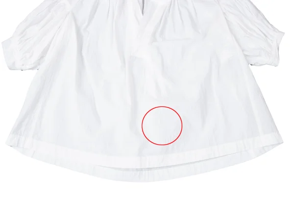 COMME des GARCONS ジョーゼット ブラウス タオtao ジョーゼットネックフリルスキッパーブラウス 白S (K-165158)