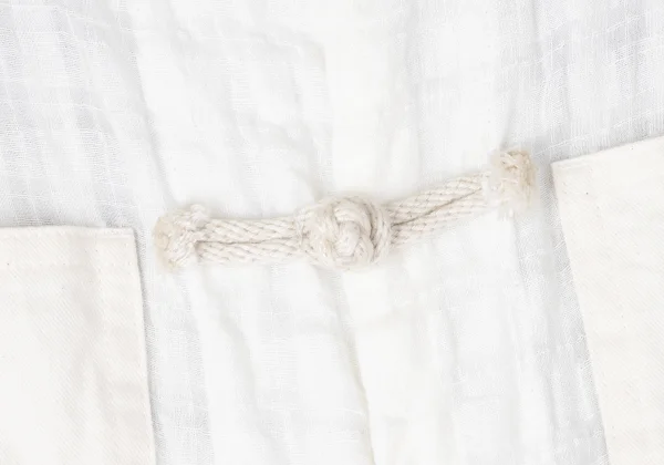 tao Check Weave Chinese Button Round Collar Shirt Jacket K-165159_005