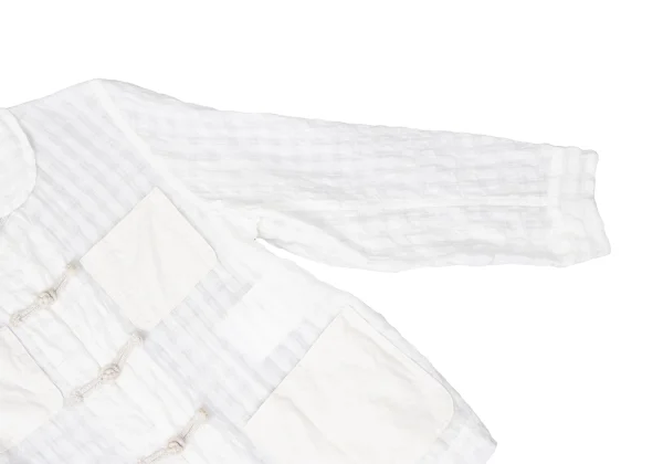 tao Check Weave Chinese Button Round Collar Shirt Jacket K-165159_007