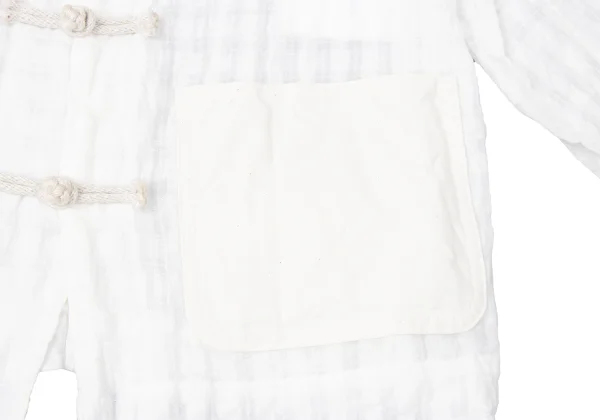 tao Check Weave Chinese Button Round Collar Shirt Jacket K-165159_010