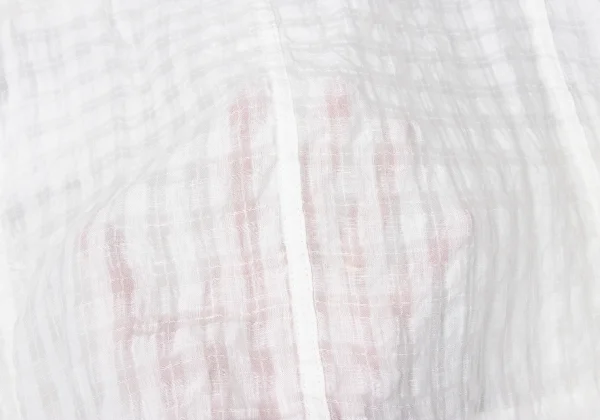 tao Check Weave Chinese Button Round Collar Shirt Jacket K-165159_013