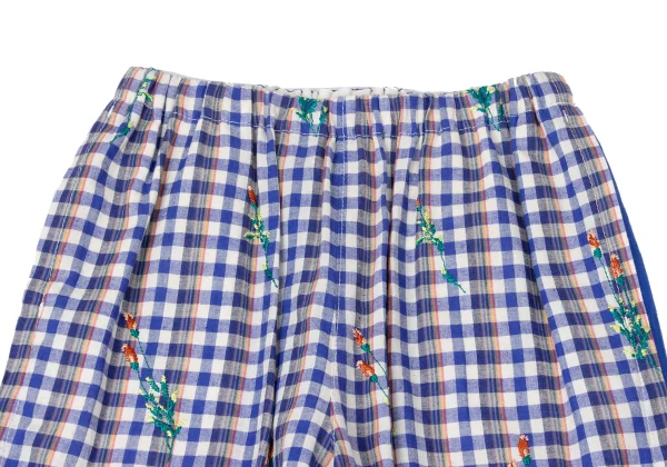 tao Check Switching Embroidery Drawstring Pants K-165162_003