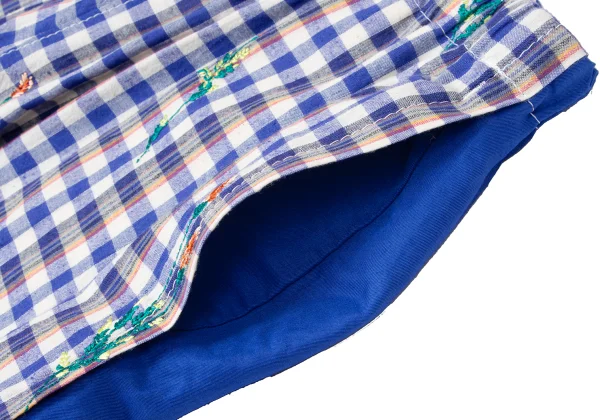 tao Check Switching Embroidery Drawstring Pants K-165162_004