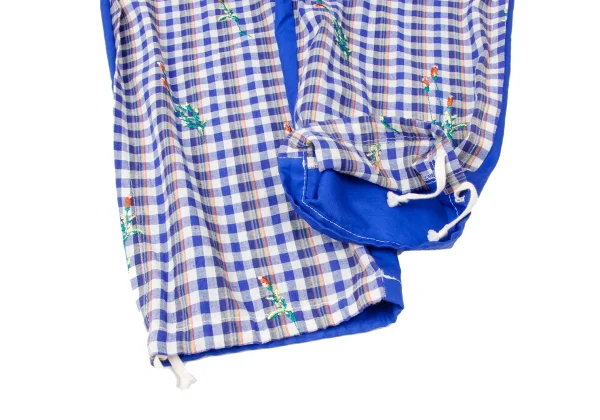 tao Check Switching Embroidery Drawstring Pants K-165162_008