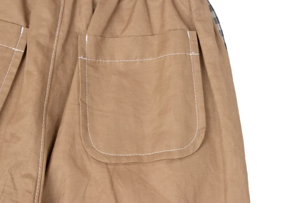 tao Check Switching Embroidery Drawstring Pants K-165163_011