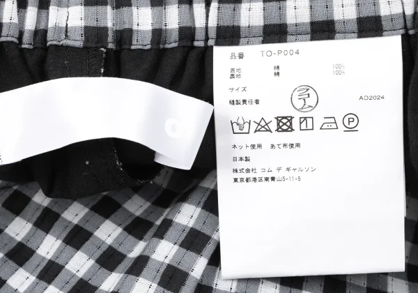 tao Cotton Checked Wide Pants K-165167_012