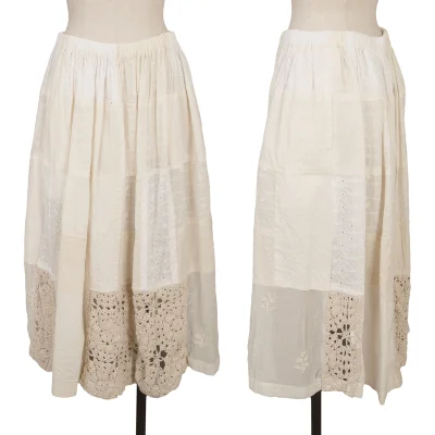 tao Cotton Blend Lace Patchwork Skirt