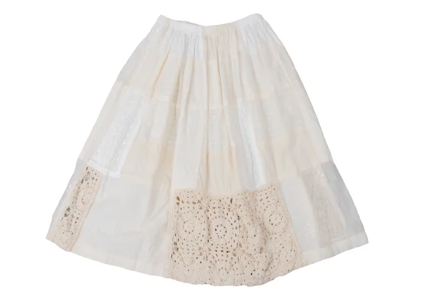 tao Cotton Blend Lace Patchwork Skirt K-165168_002