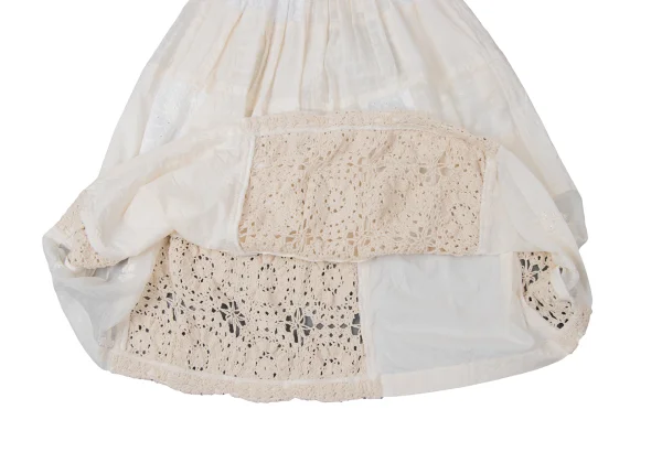 tao Cotton Blend Lace Patchwork Skirt K-165168_011