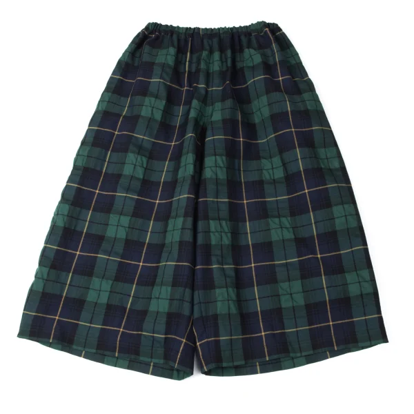 tao Poly Blend Checked Wide Pants Green,Navy,Yellow S-M K-165169_001