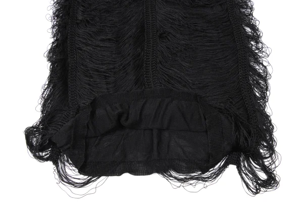 Jean Paul GAULTIER MAILLE FEMME Rayon Fringe Design V-neck Sleeveless Top K-165173_007