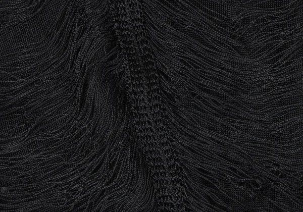 Jean Paul GAULTIER MAILLE FEMME Rayon Fringe Design V-neck Sleeveless Top K-165173_009