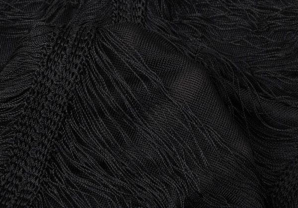 Jean Paul GAULTIER MAILLE FEMME Rayon Fringe Design V-neck Sleeveless Top K-165173_010