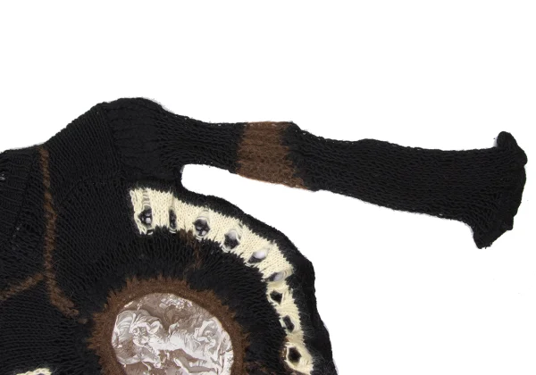 Jean Paul GAULTIER MAILLE FEMME Front Painting Jacquard Turtleneck Knit K-165174_006