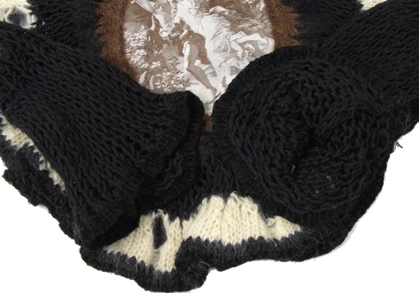 Jean Paul GAULTIER MAILLE FEMME Front Painting Jacquard Turtleneck Knit K-165174_007