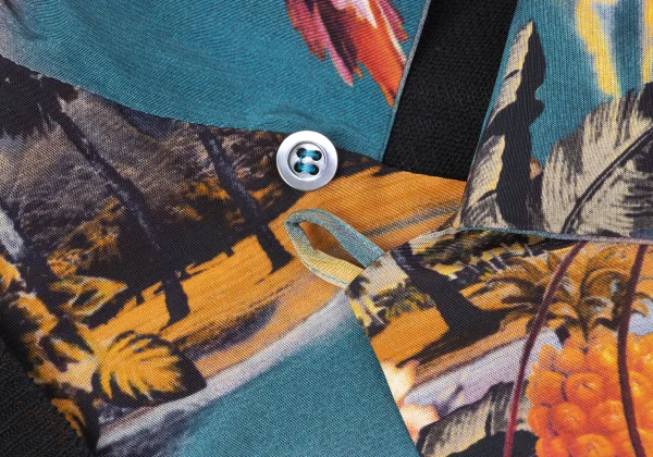 Jean Paul GAULTIER Aloha Shirt Layered Design Docking Knit K-165175_004