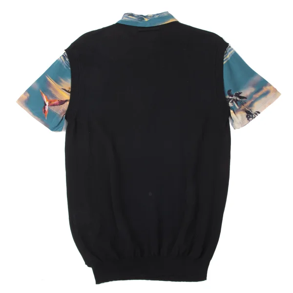 Jean Paul GAULTIER Aloha Shirt Layered Design Docking Knit K-165175_011