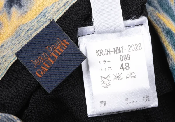 Jean Paul GAULTIER Aloha Shirt Layered Design Docking Knit K-165175_016