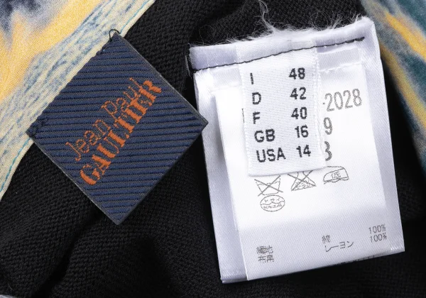 Jean Paul GAULTIER Aloha Shirt Layered Design Docking Knit K-165175_017