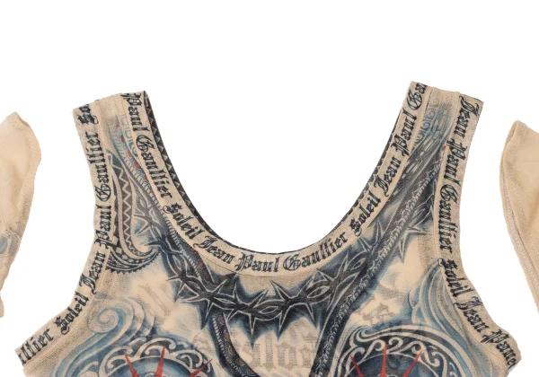 Jean Paul GAULTIER Tattoo Printed Mesh Tank Top K-165177_004
