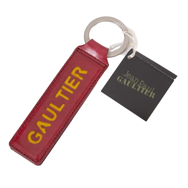 Jean Paul GAULTIER Leather Key Ring Red  K-165179_001