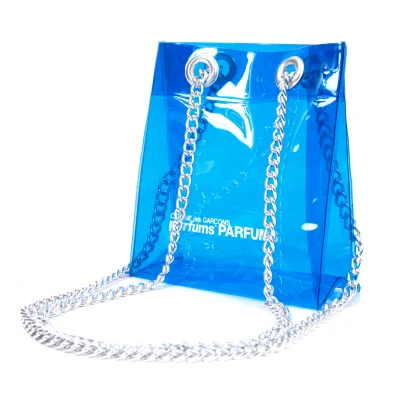 COMME des GARCONS PARFUM Logo Printed Chain Mini PVC Bag