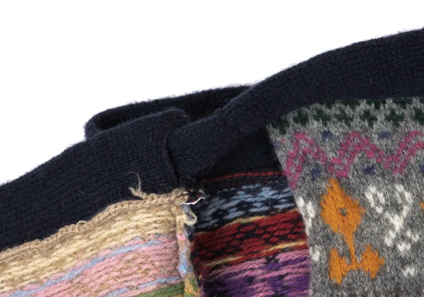 BEAMS BOY Wool Nordic Knit Wrap Skirt K-165194_008