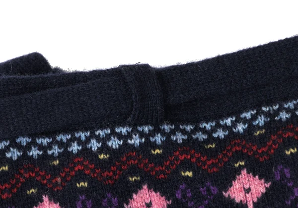 BEAMS BOY Wool Nordic Knit Wrap Skirt K-165194_012