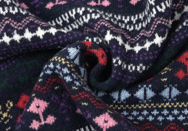 BEAMS BOY Wool Nordic Knit Wrap Skirt K-165194_013