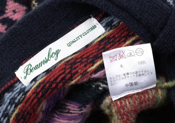 BEAMS BOY Wool Nordic Knit Wrap Skirt K-165194_015