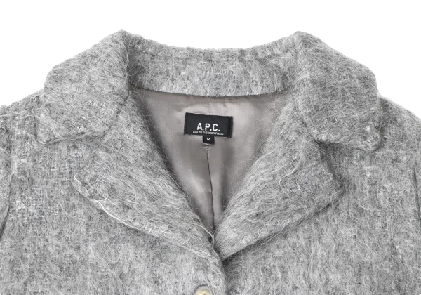 A.P.C. Wool Blend Shaggy Coat K-165198_004