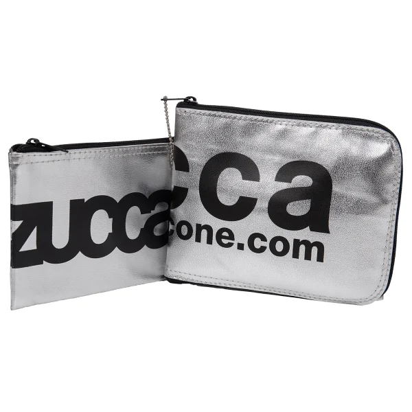 zucca Metallic Pass Case & Packable Eco Bag Silver  K-165201_001