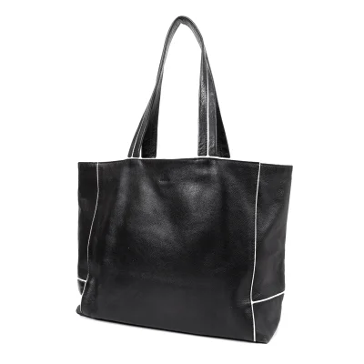 zucca Piping Leather Tote Bag